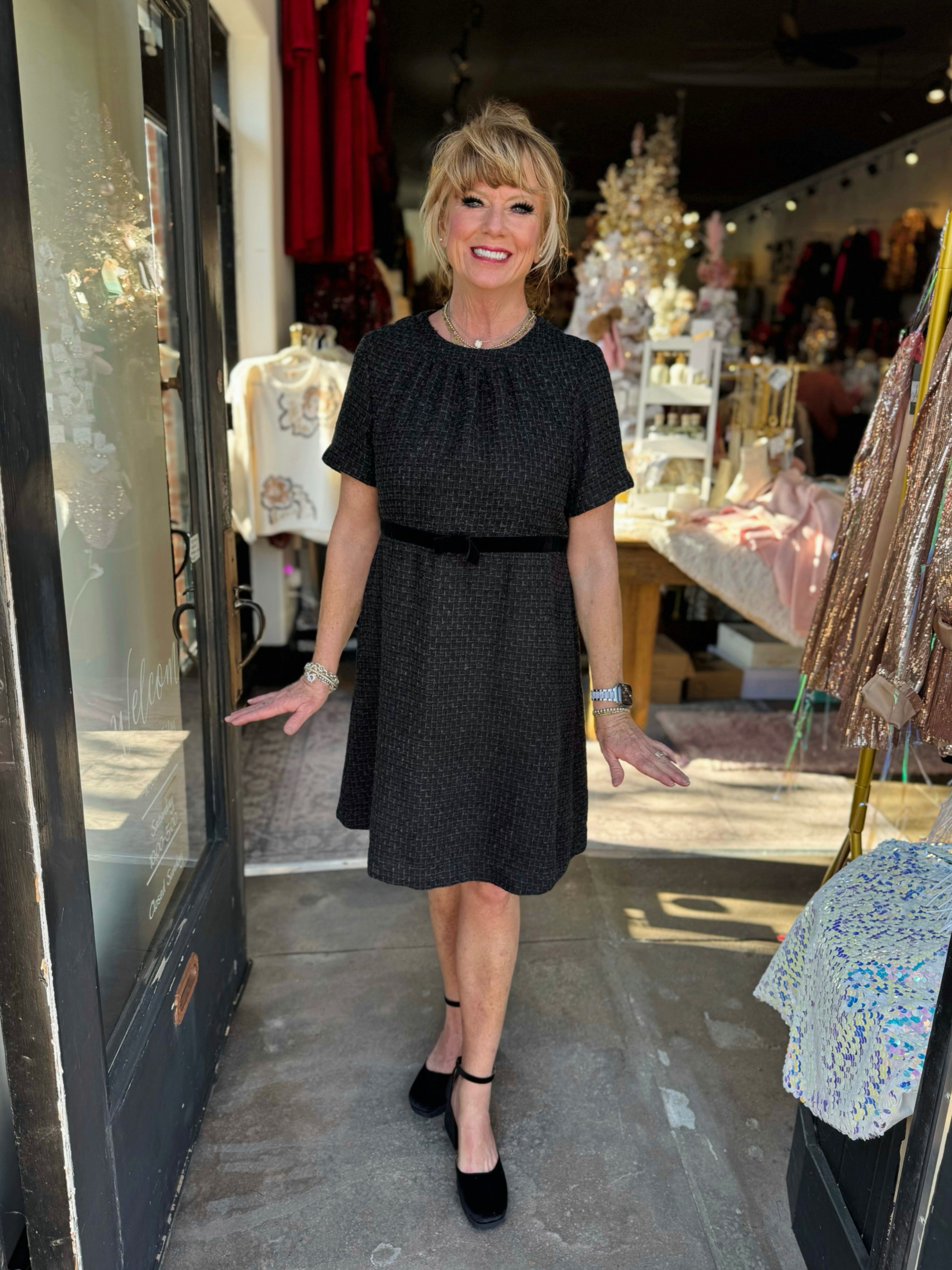 Uncle Frank Black Cocktail Hour Dress