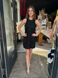 Joy Joy Black Soutache Dress