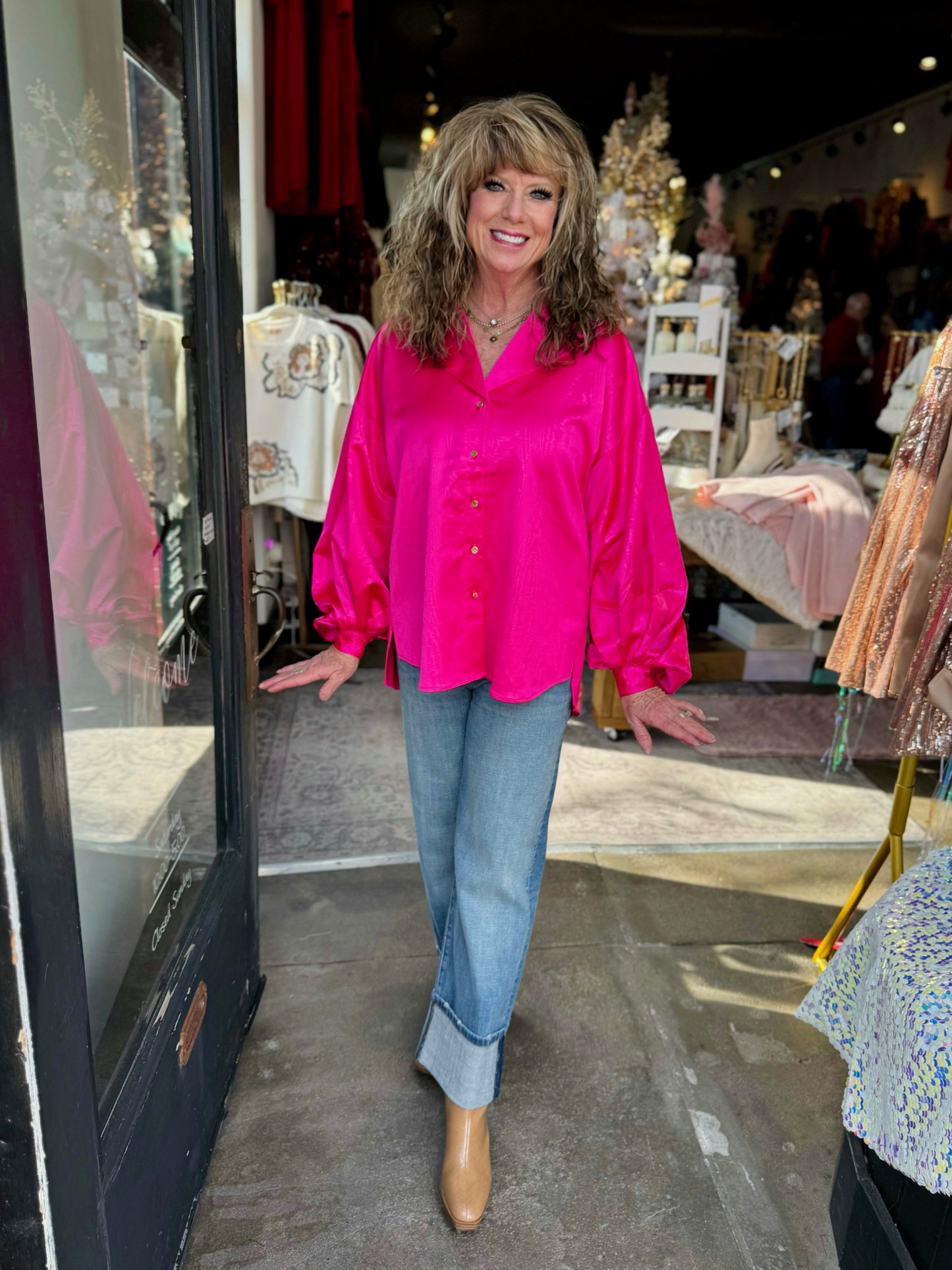 Emily McCarthy Pink Faux Bois Poly