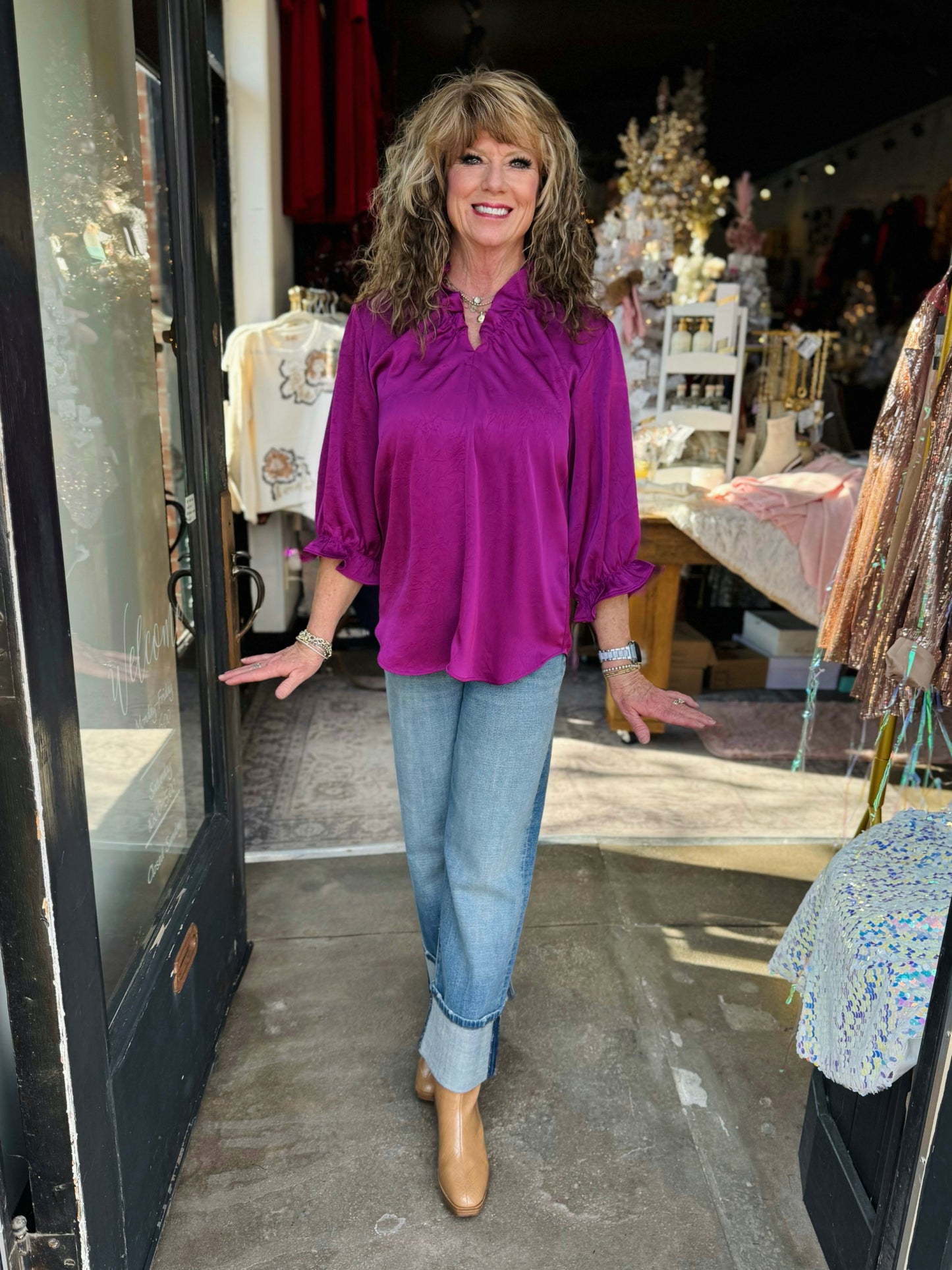 Lior Hailey Magenta Blouse