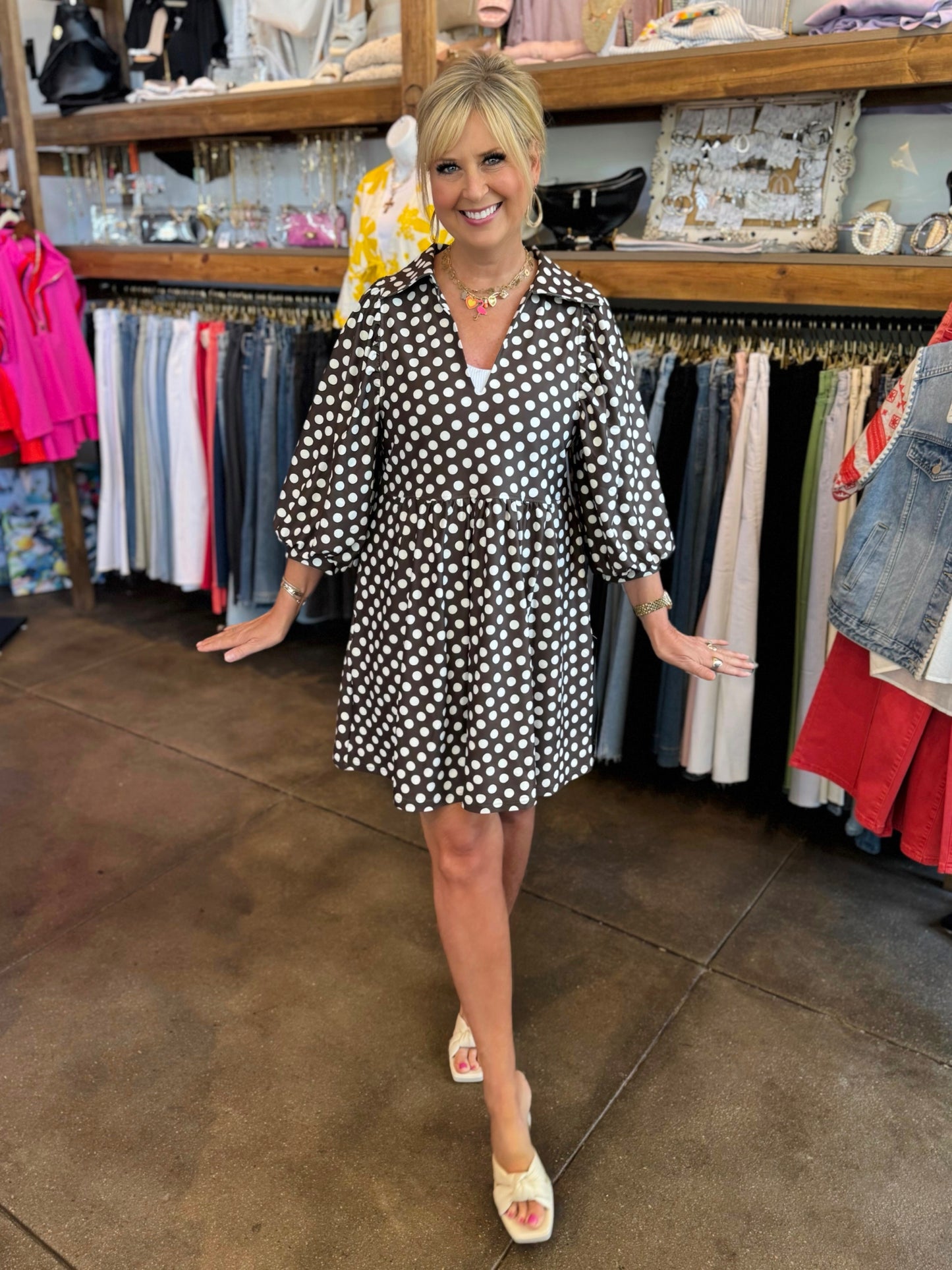 Smith & Quinn Charlotte Chocolate Dot Dress