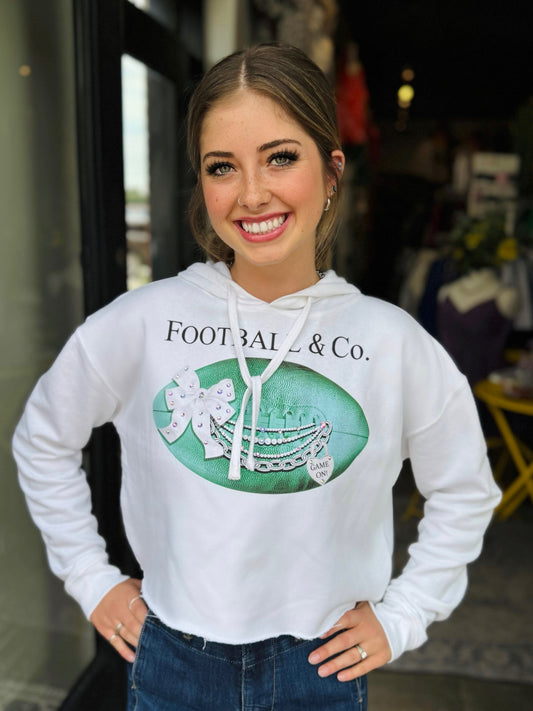 Football & Co. Cropped Hoodie
