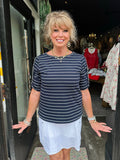 TRU LUXE T26477TM  NAVYSTRIPE TOP