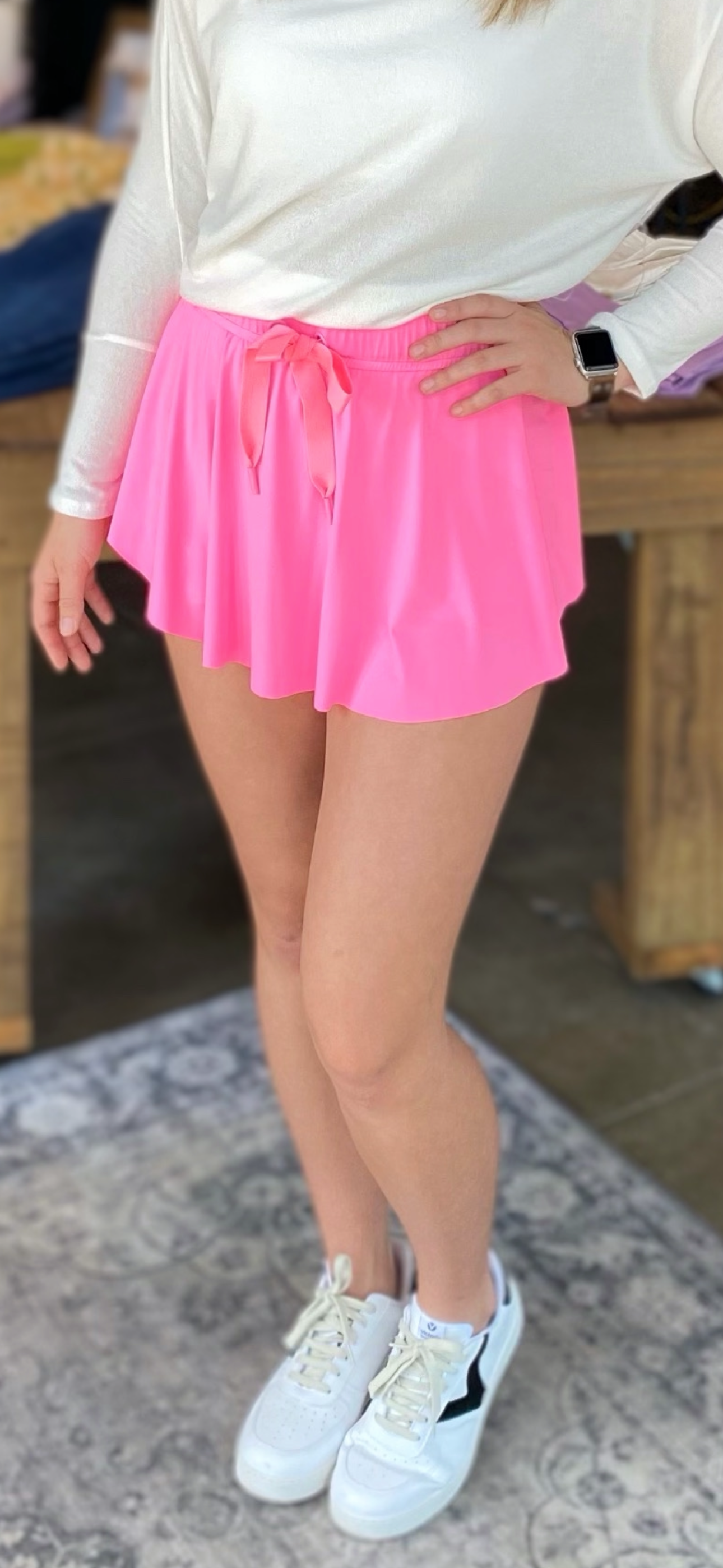 Warm Up Ruffle Skort- Barbie Pink