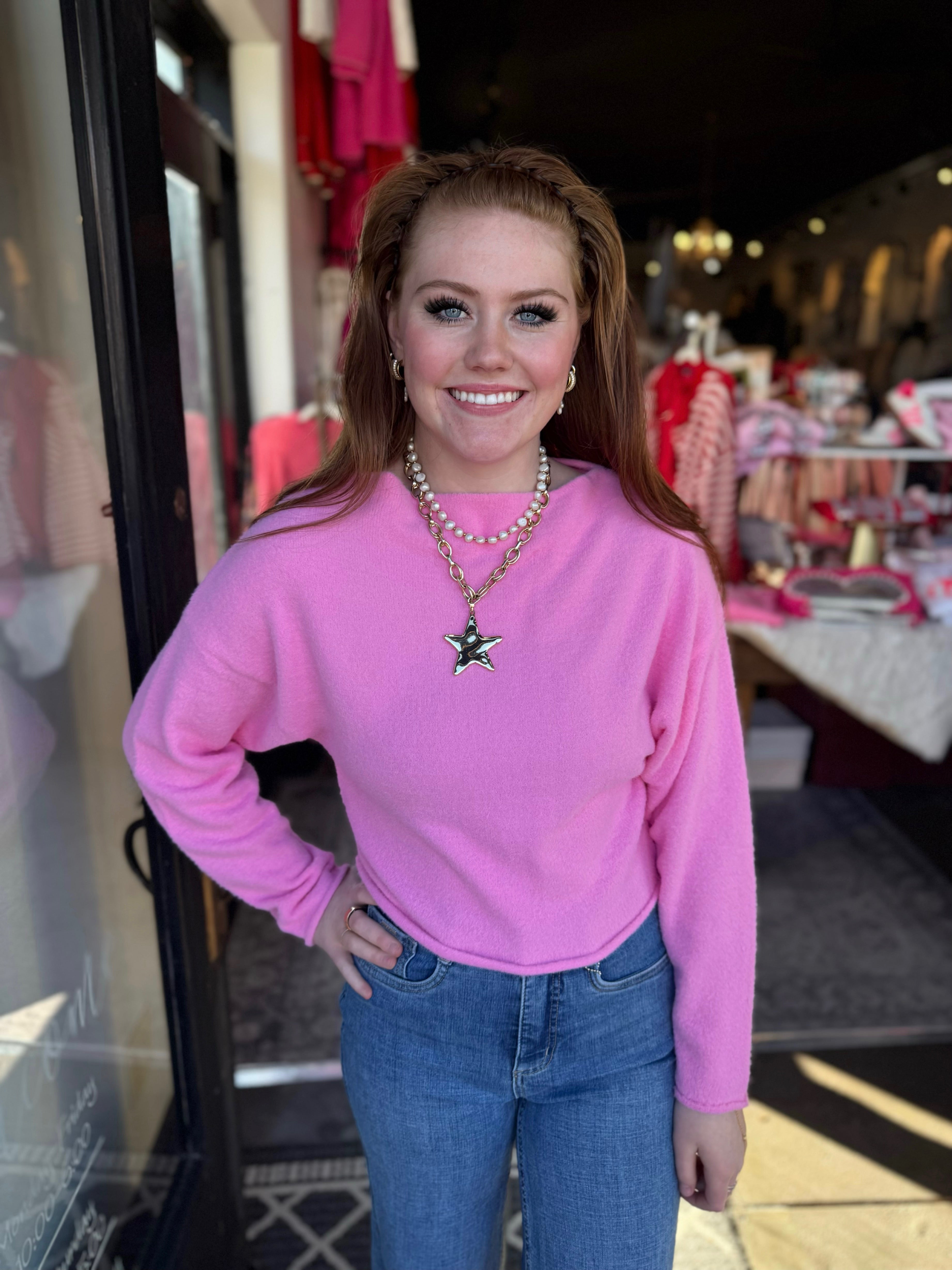 Pink Sweater W1542