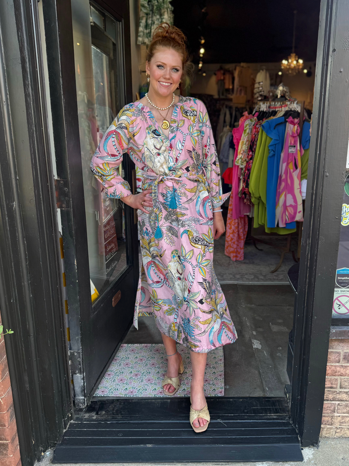 UNCLE FRANK PINK JUNGLE DRESS 75745