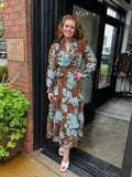 JADE ICED PETALS RUFFLES TIERED MAXI