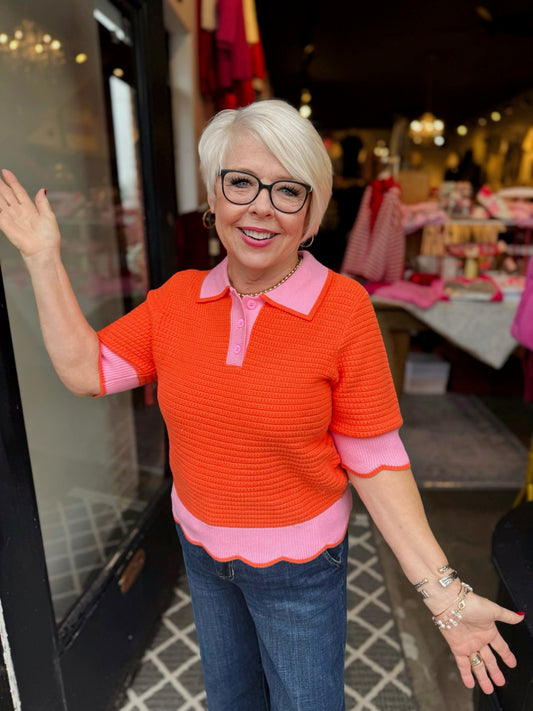 Orange You Cute Spring Sweater