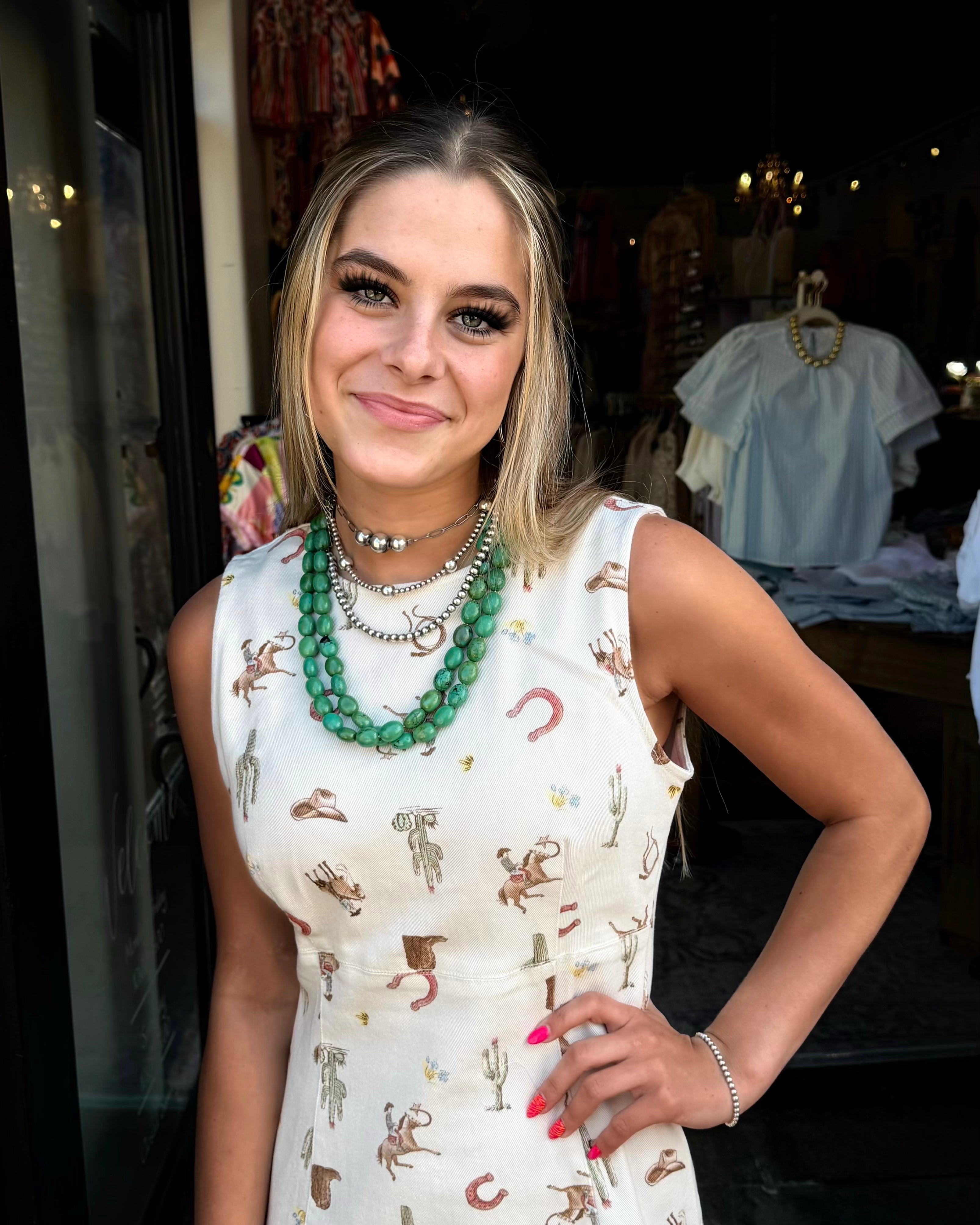 RODEO GLAM CREAM WESTERN DRESS