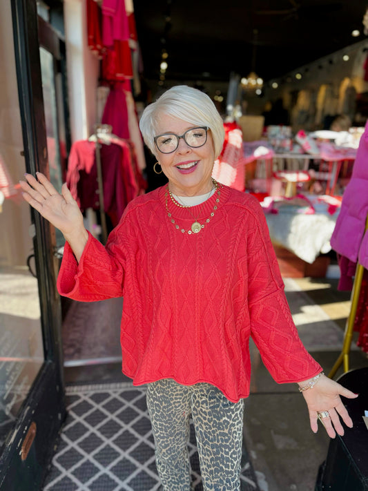 Red-Y For Spring Sweater