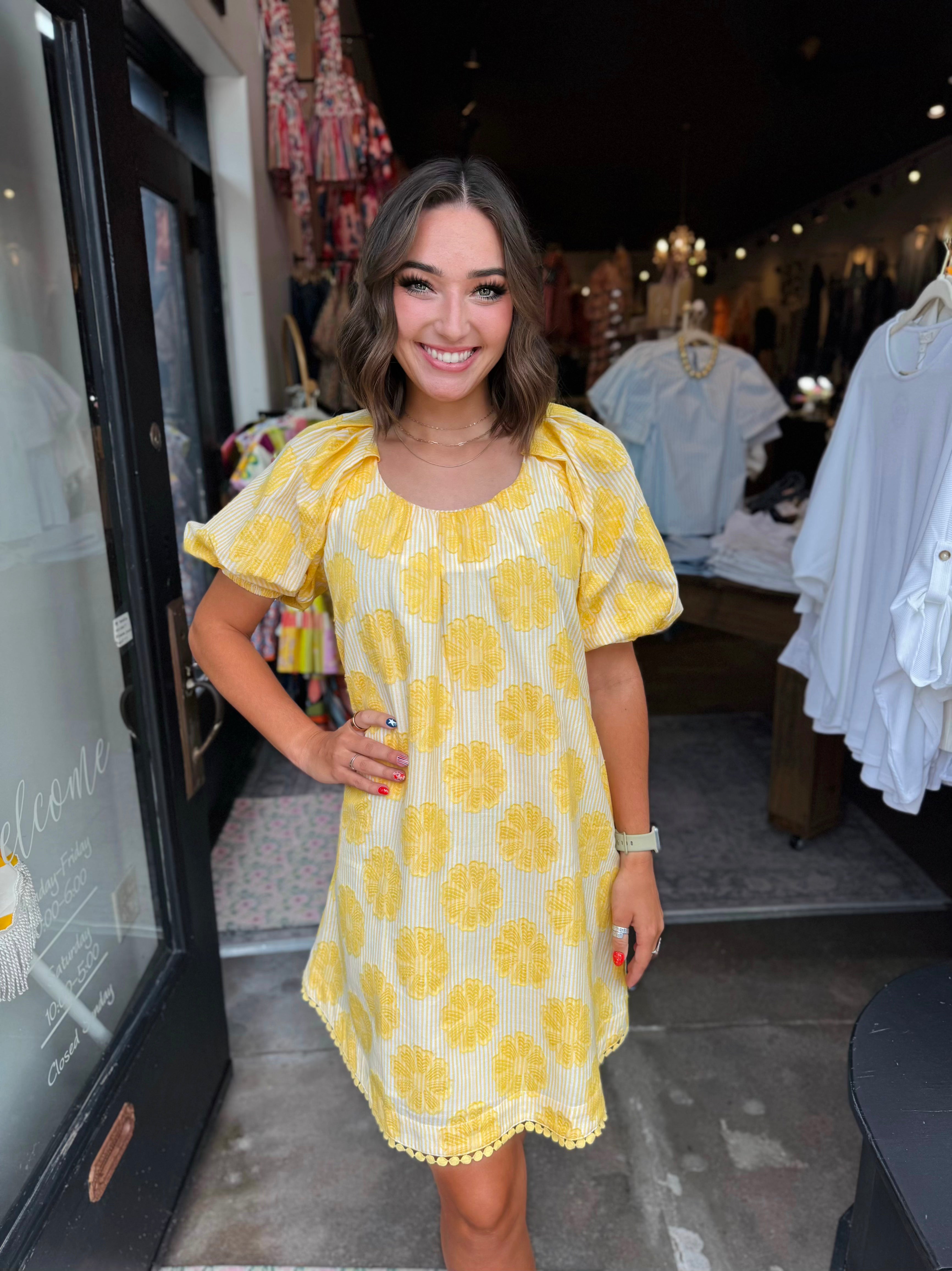 UNCLE FRANK LEMON FRESH DAISIES DRESS