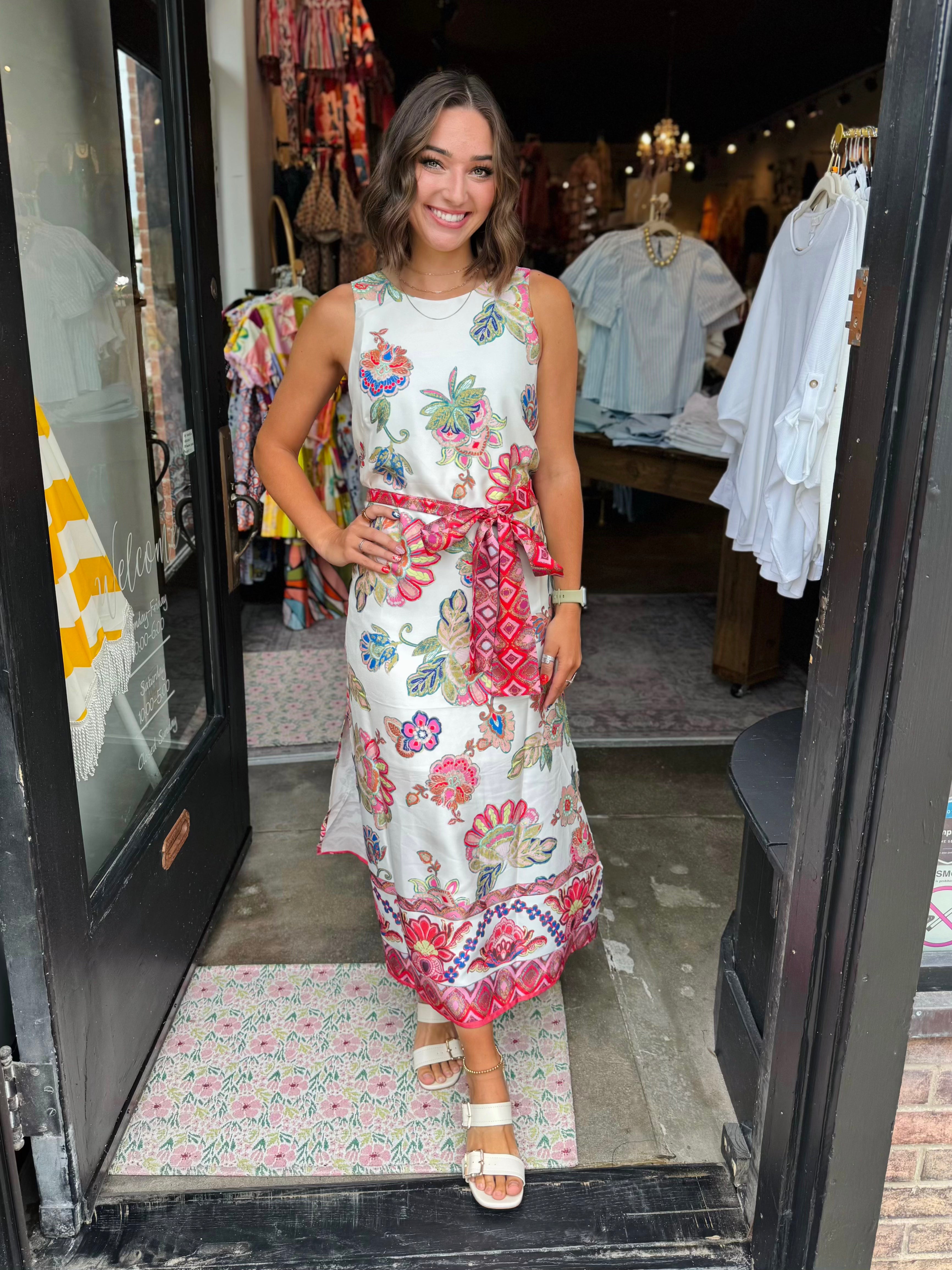 JADE BRIAR BLOOM 78F8071 COLUMN DRESS