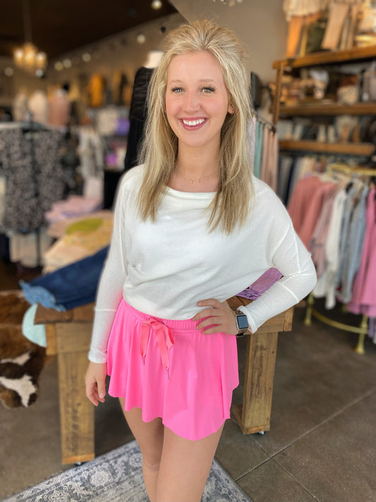 Ivory off the shoulder top