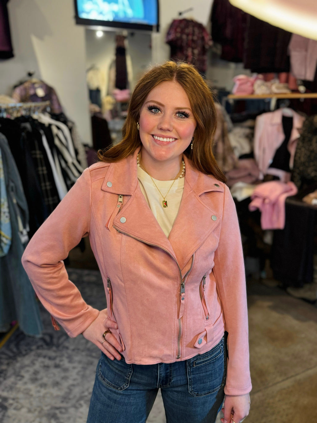 PAPARAZZI FAUX Suede Moto Jacket