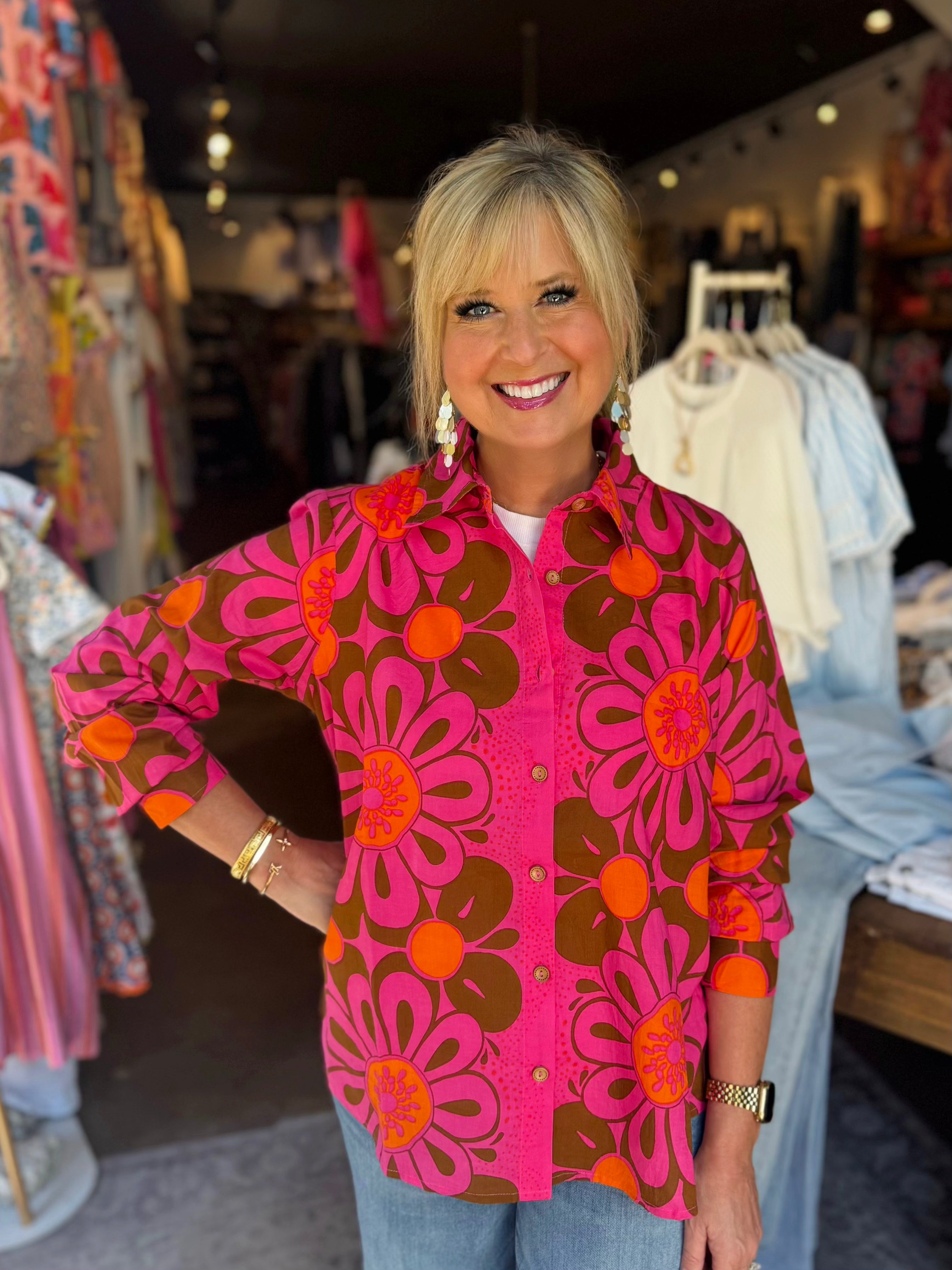 Ivy Jane Mod Daisy Camp Shirt