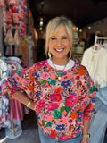 Ivy Jane Rich Fall Floral Crew Neck