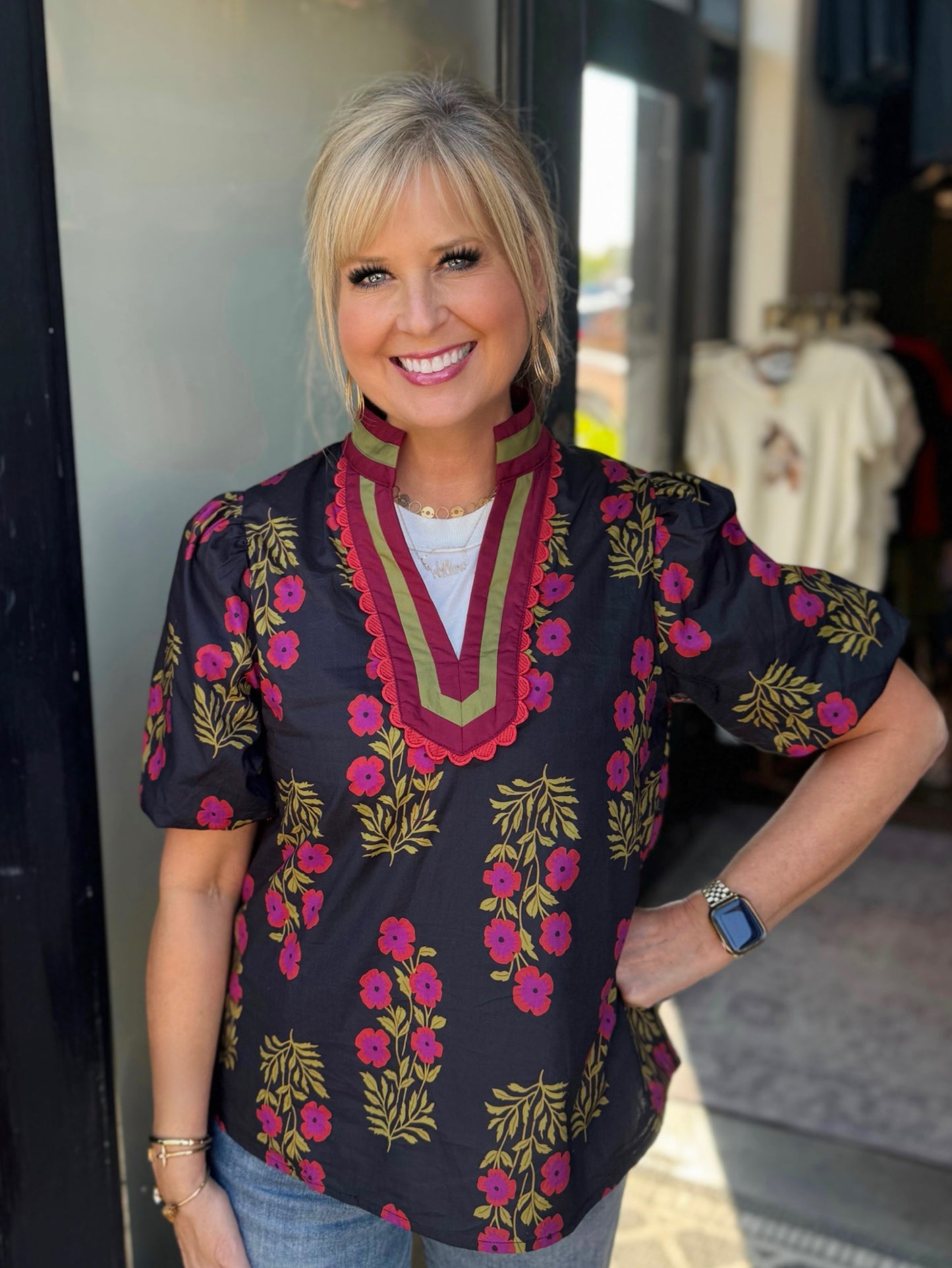 Black Poppy Princess Blouse