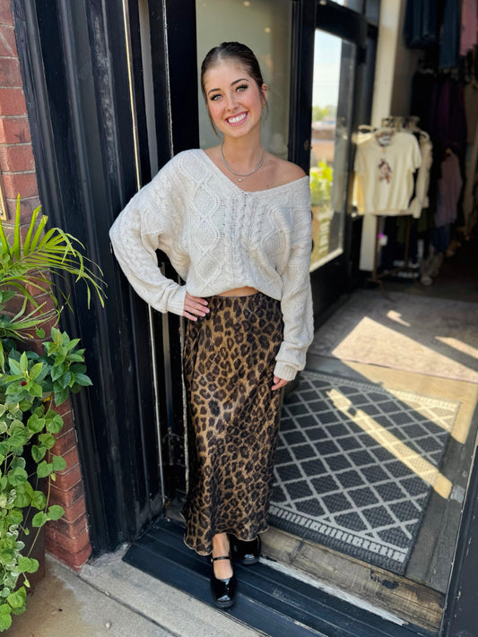 Karen Kane Leopard Midi Skirt