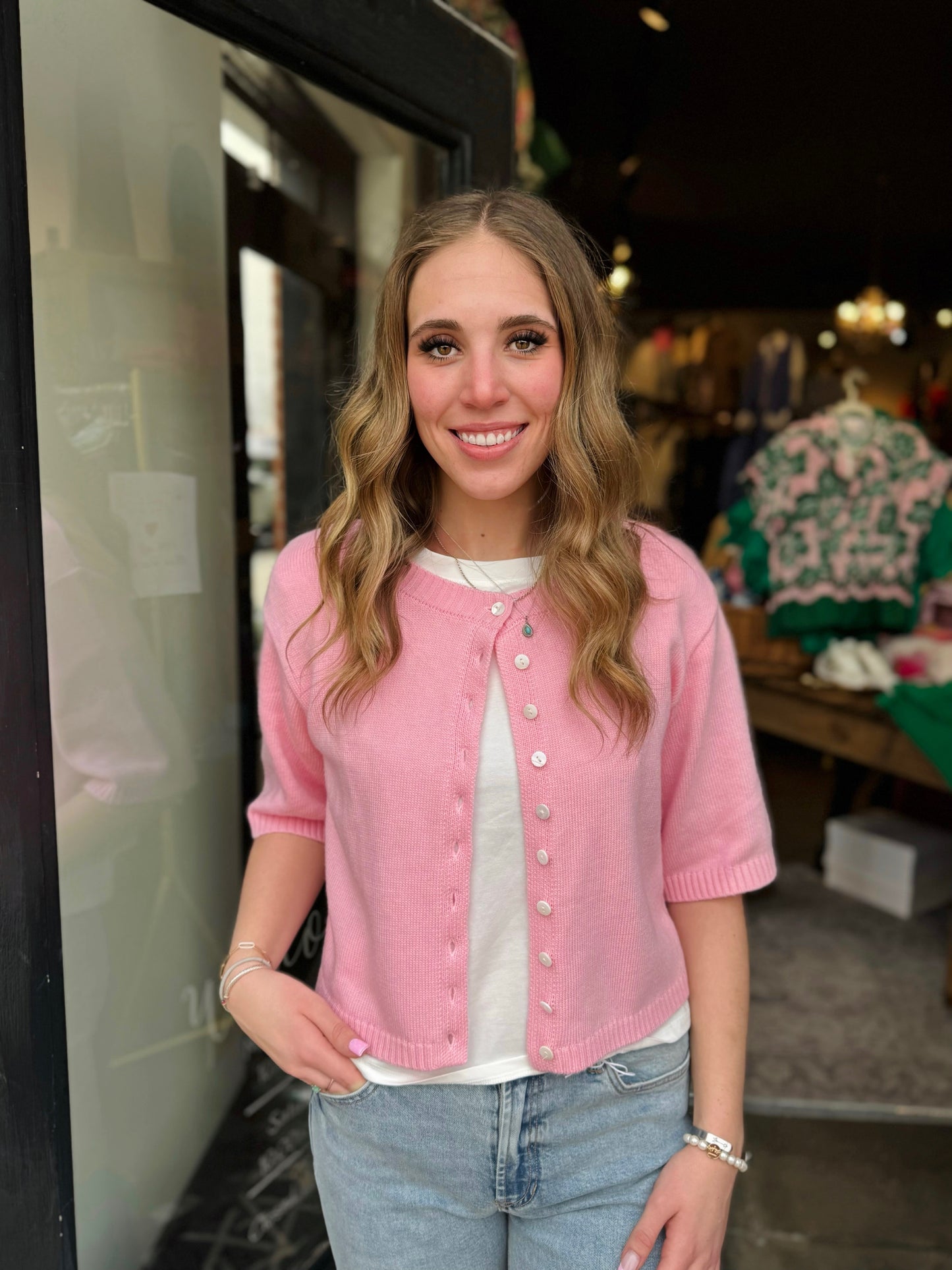 Ivy Jane Pink Cardigan Sweater