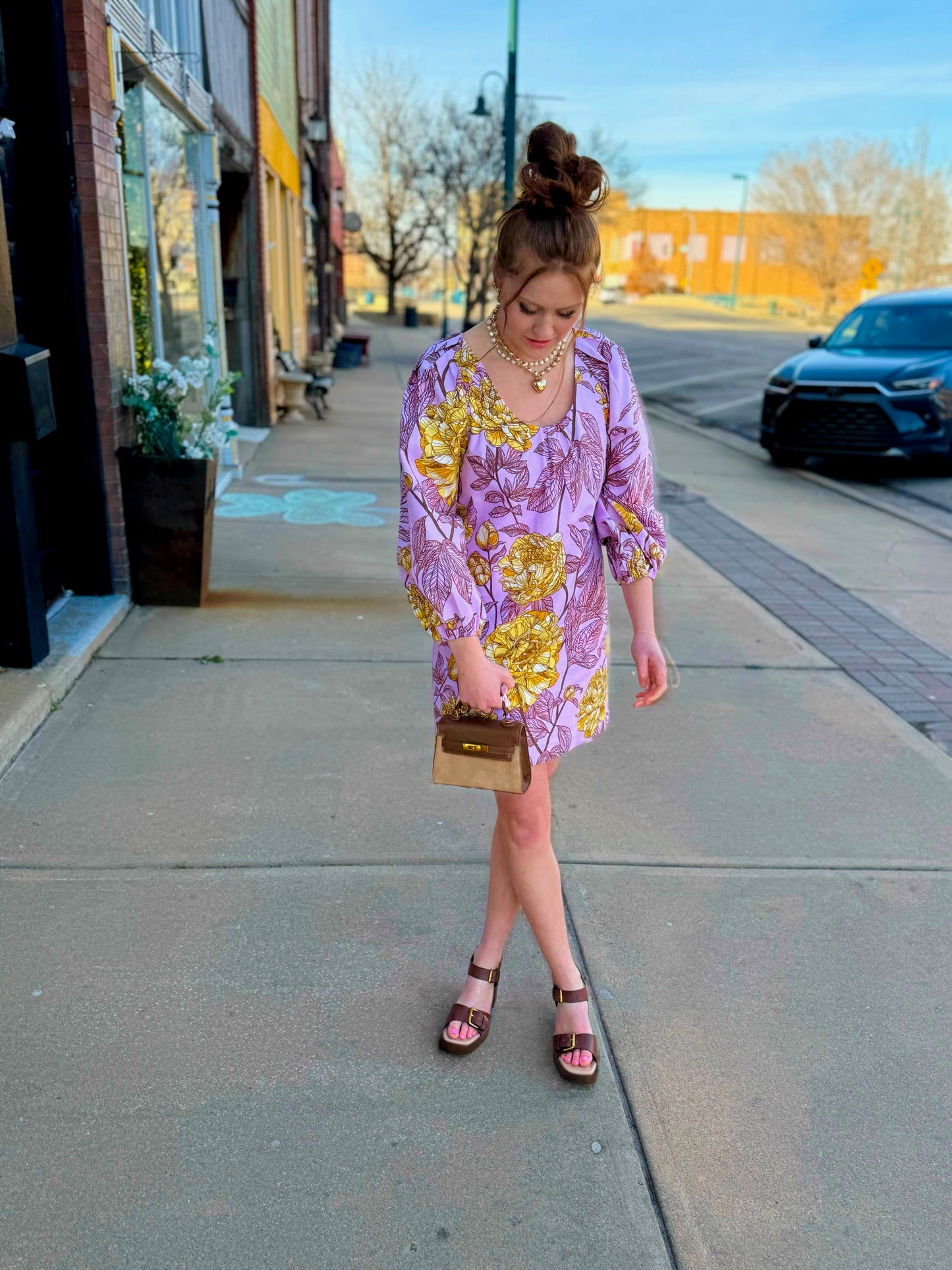 Uncle Frank Pink Roses Dress 74654