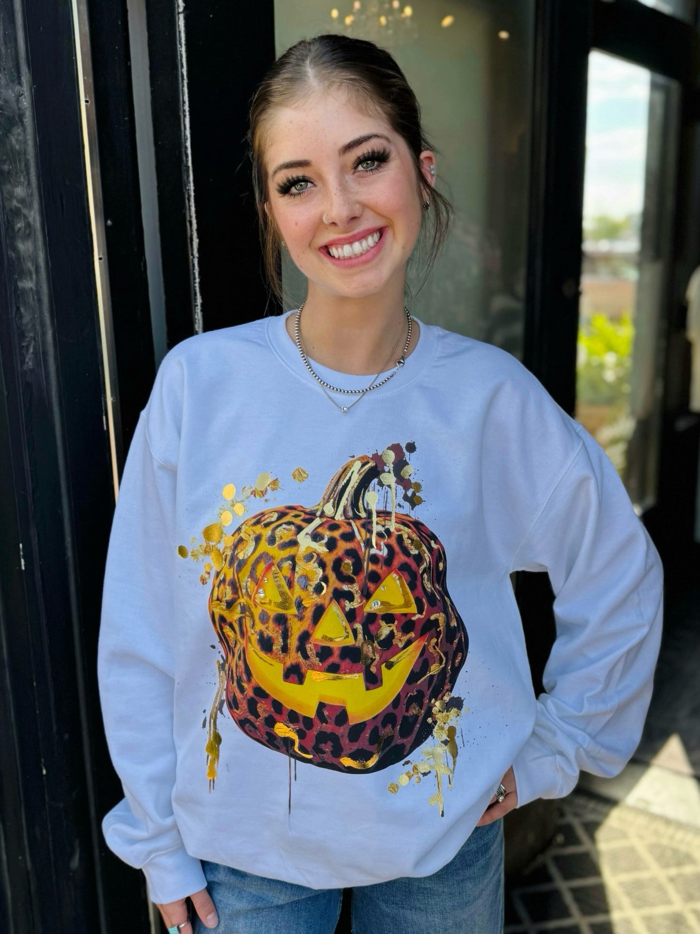 Leopard Pumpkin Sweatshirt
