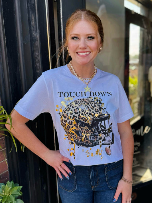 Leopard Touchdown Helmet Tee