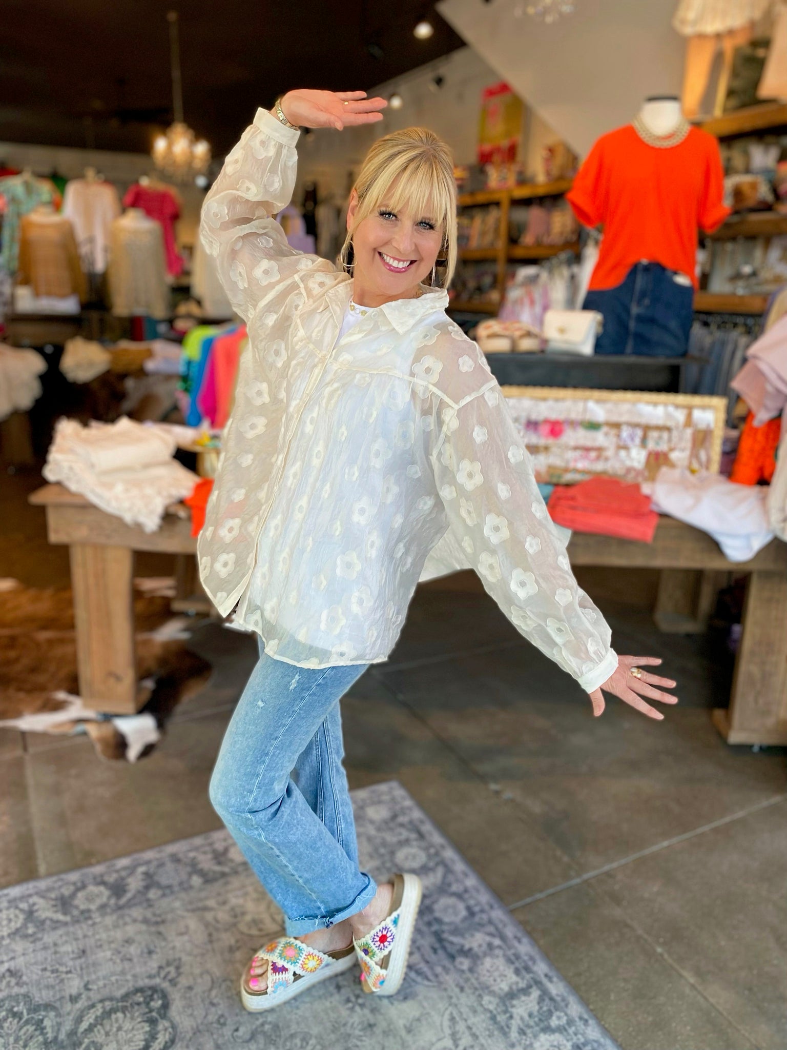 Daisy Mae Sheer Blouse