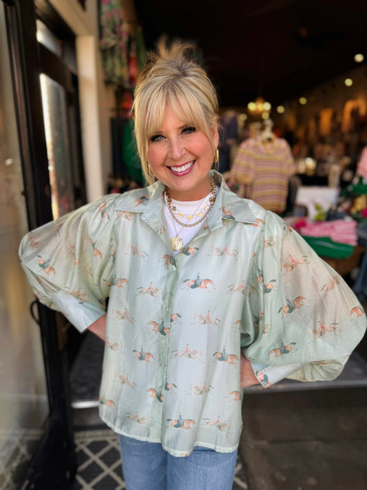 Astrid Pony Woven Top G 21-31921I