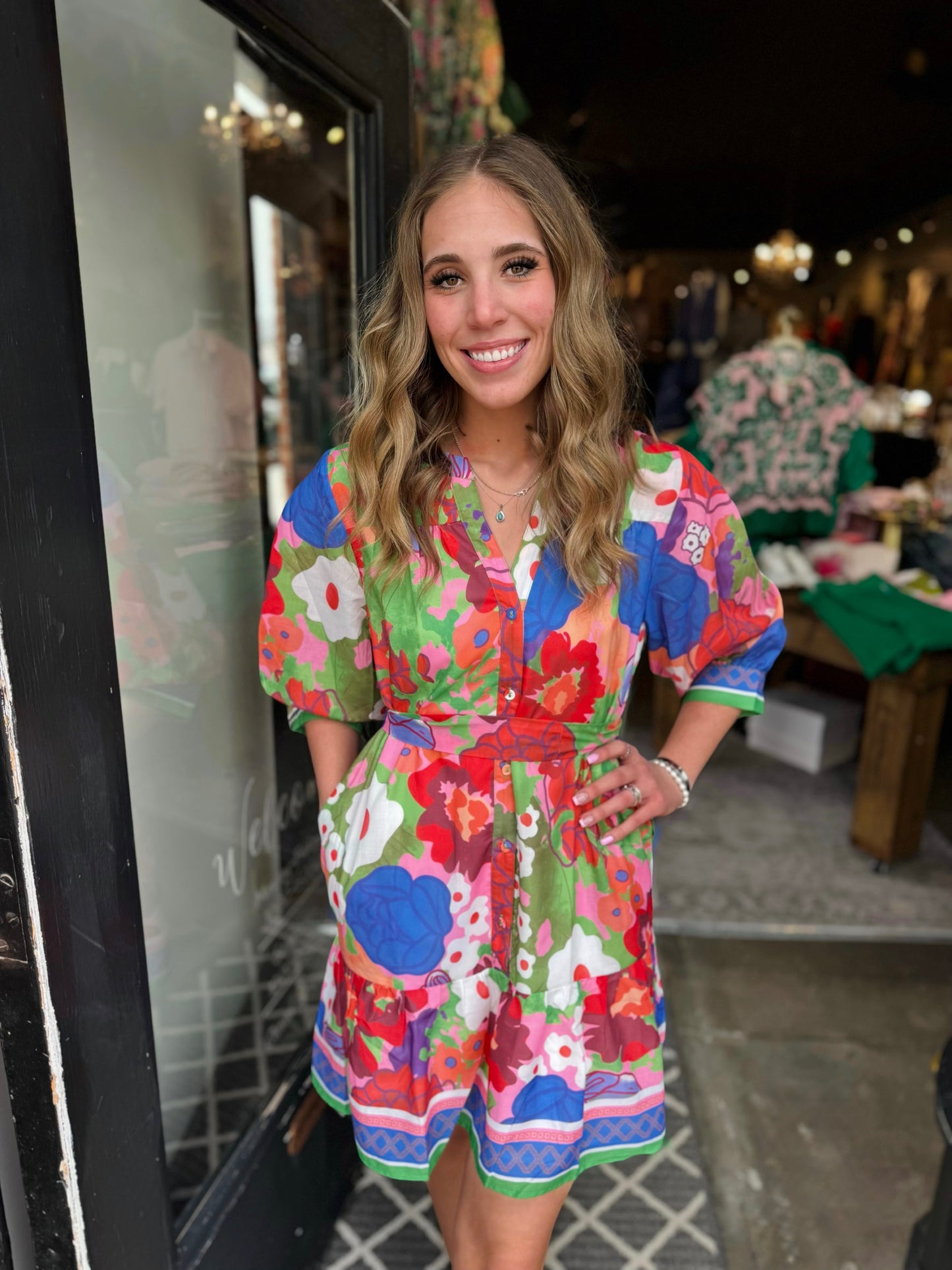 Joy Joy Petal Pop Placket Dress