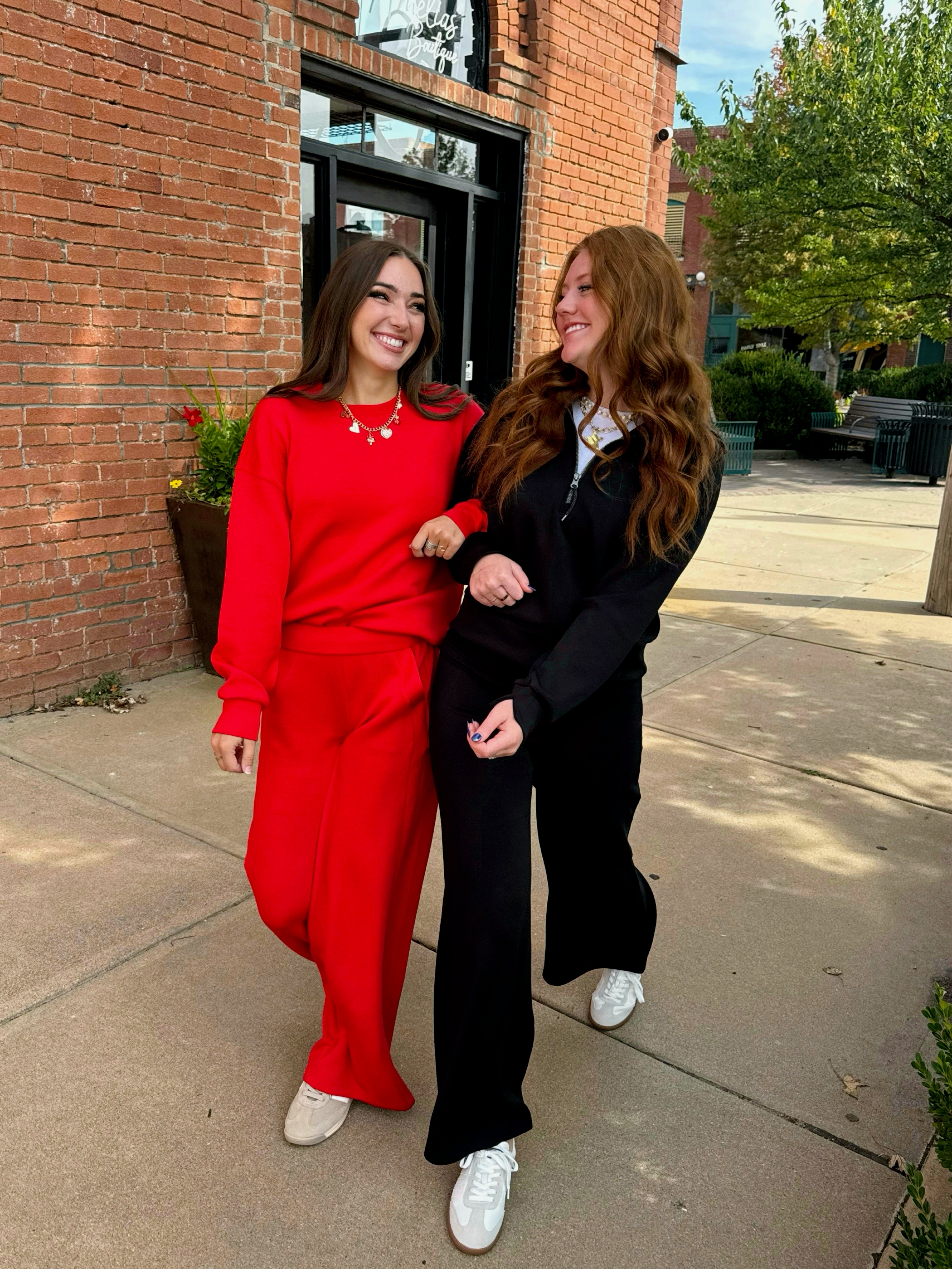 Spanx AE Red Wide Leg Track Pant