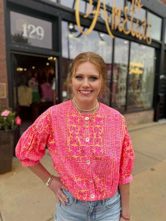 Ivy Jane Pink Neon Block Jacket