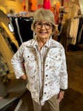 Multiples Stone Button Front Shirt