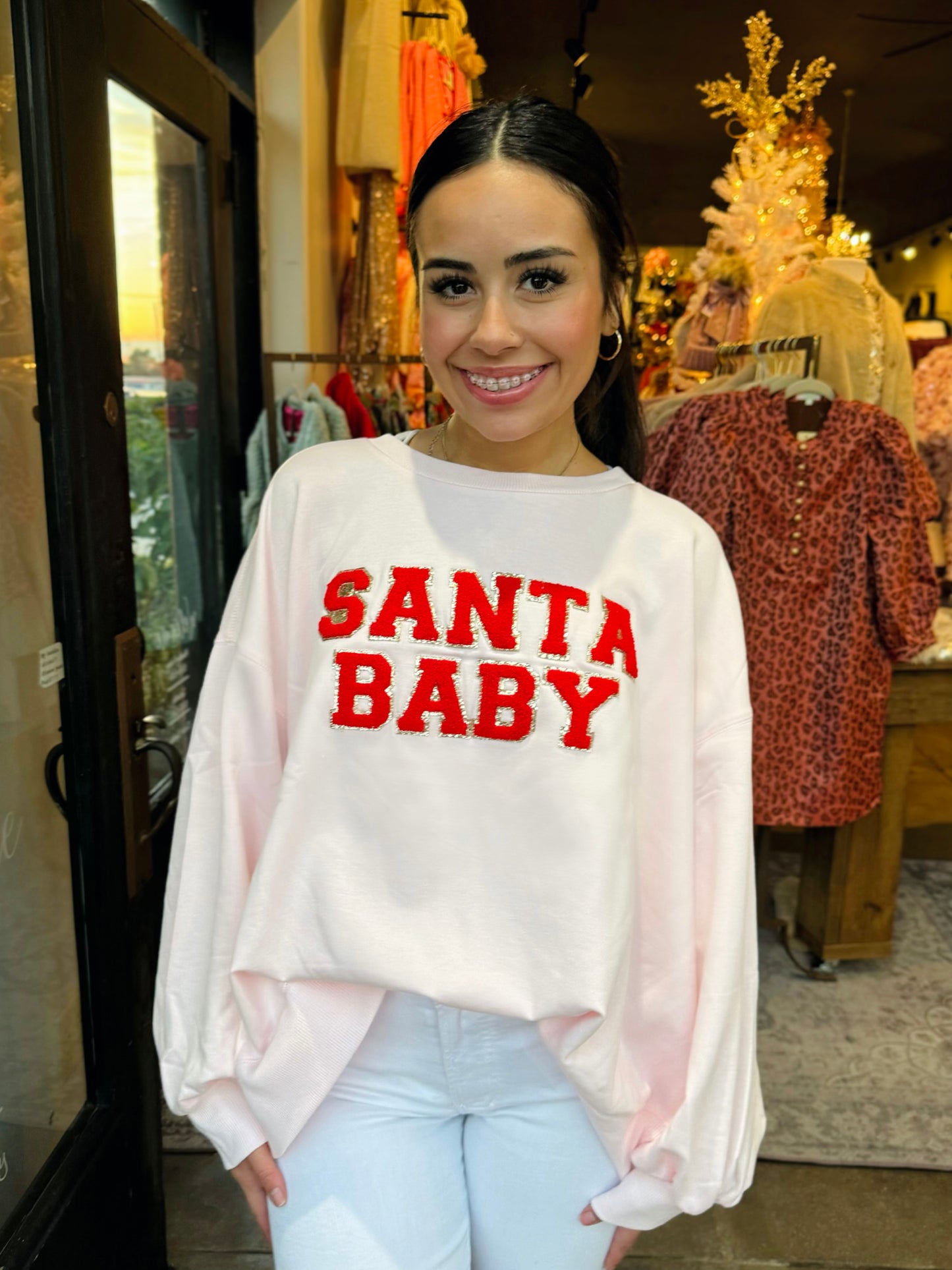 Mary Square Millie Santa Baby Sweatshirt