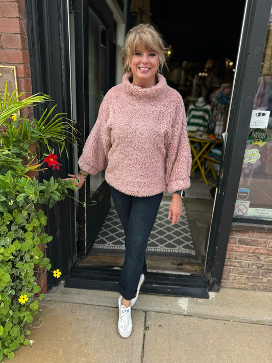 Ivy Jane Lilac Shaggy Fur Popover