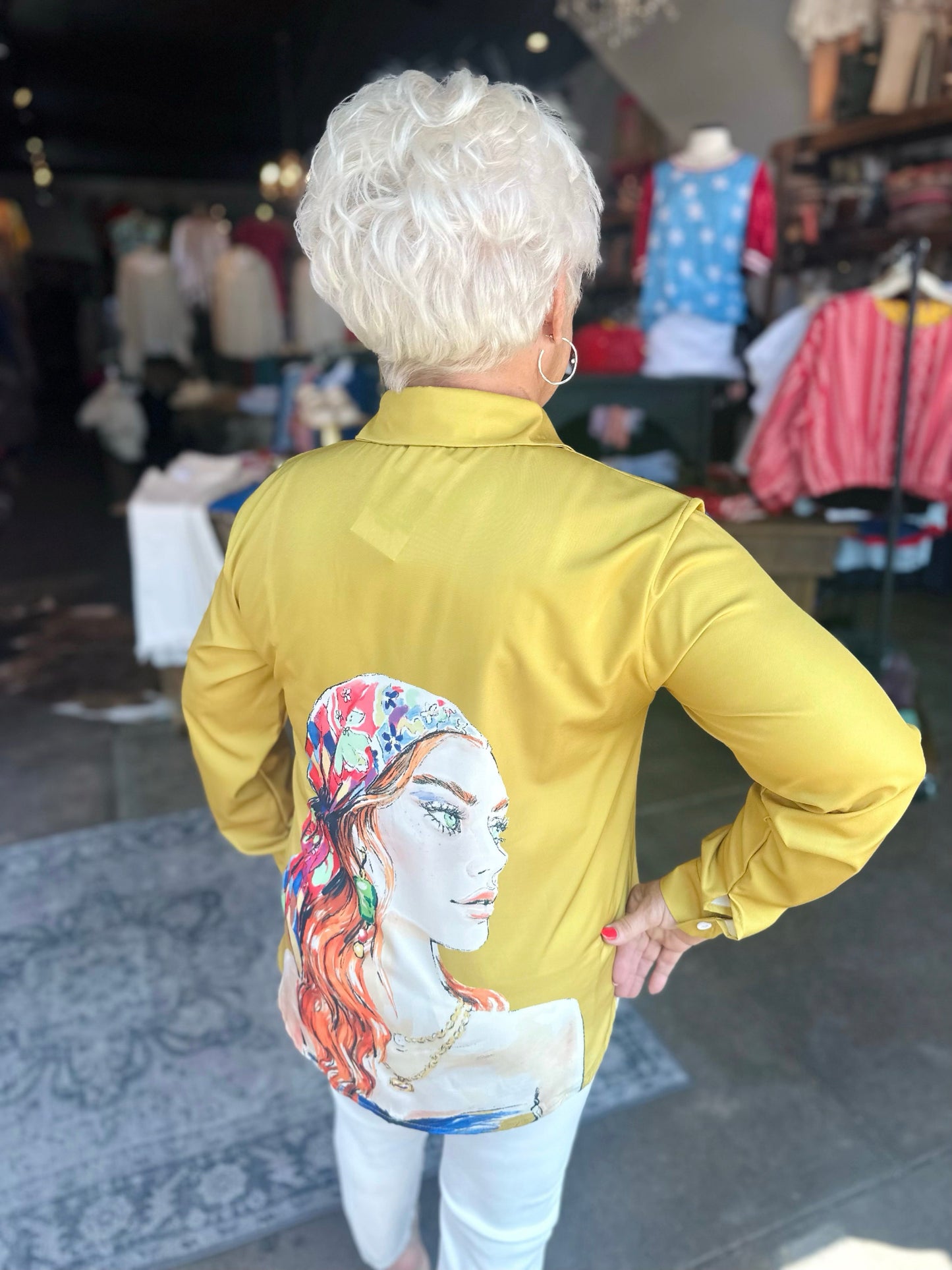 Look This Way Yellow Long Sleeve Blouse