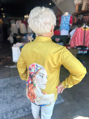 Look This Way Yellow Long Sleeve Blouse