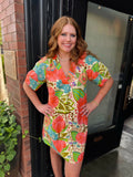 Uncle Frank Bold Floral Shift Dress
