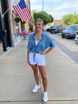 Ivy Jane Denim Tie & Go Top