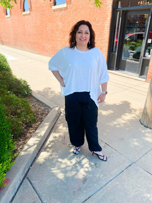 Black Pleated Front dress jogger