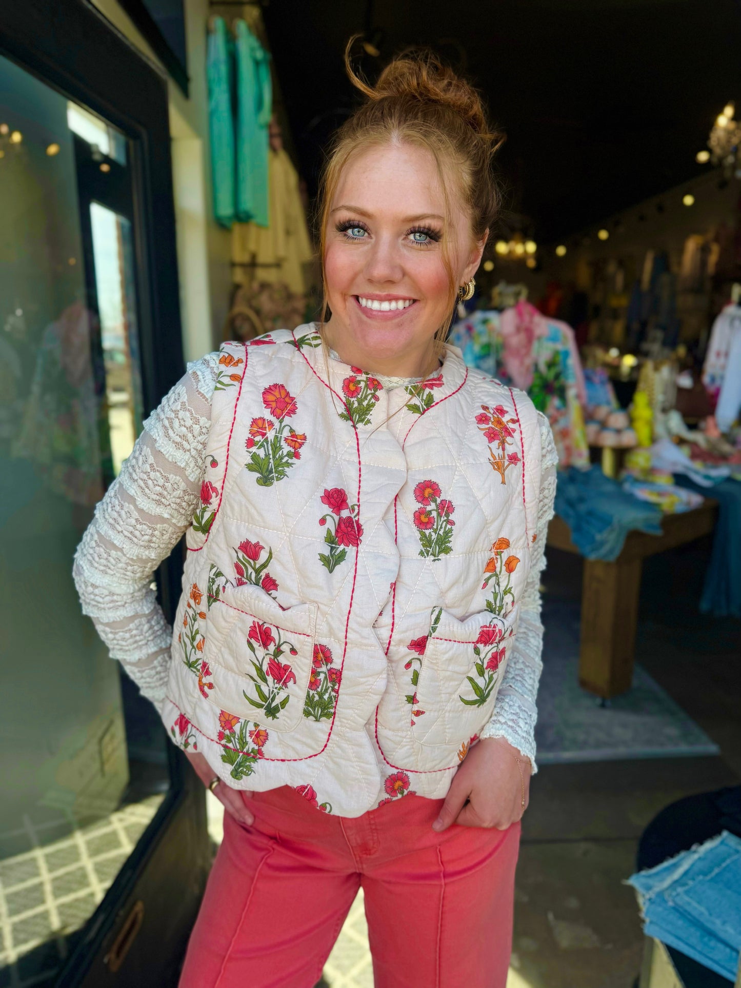 Ivy Jane Quilted Scallop Vest140075