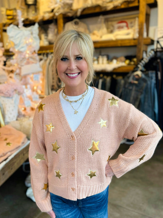 Ivy Jane Blush Star Power Cardigan