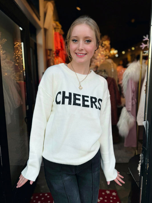 English Factory White Lettering Sweater