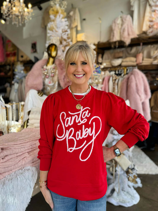 Mary Square Santa Baby Sweatshirt