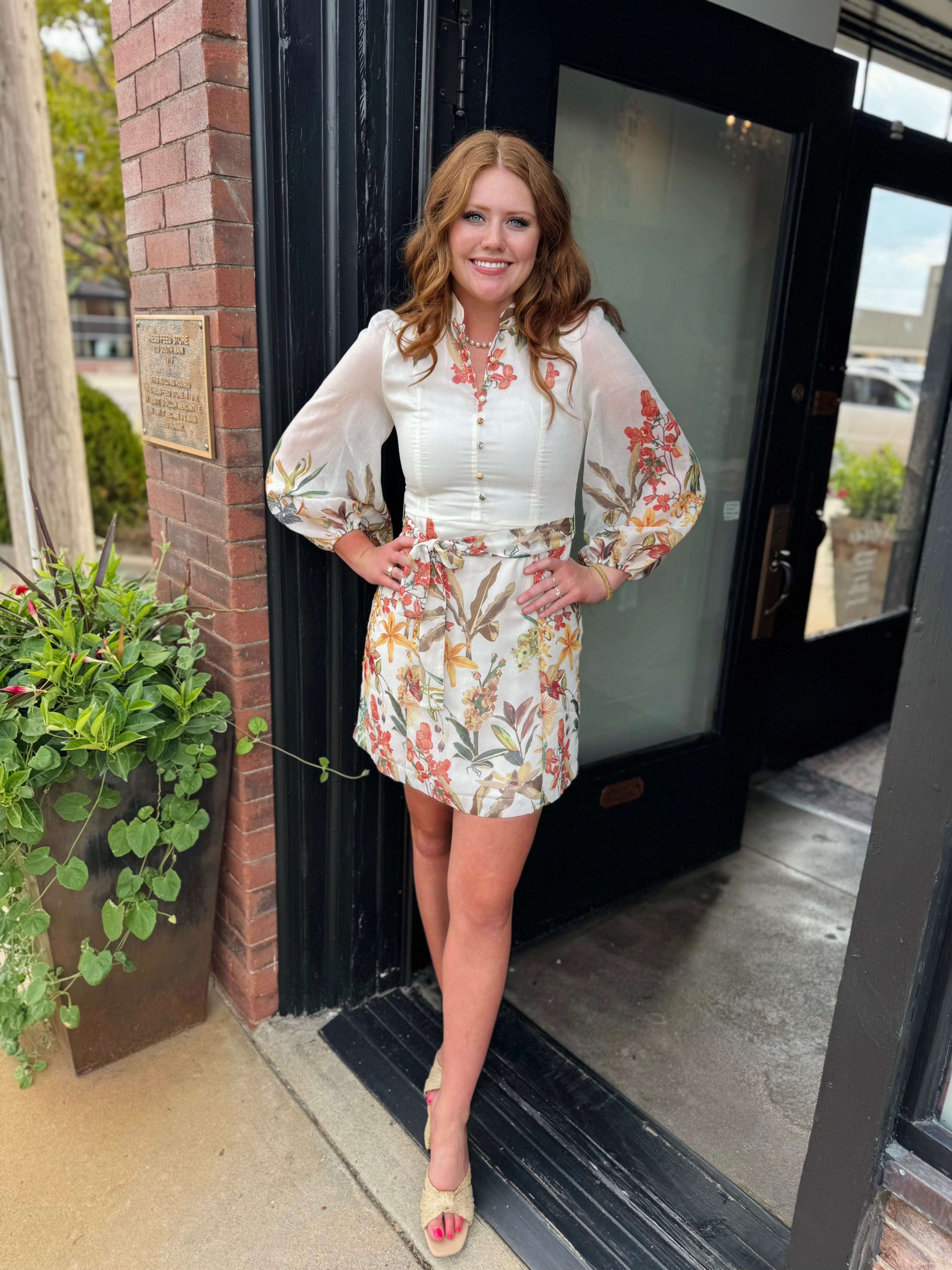 JADE 79G9934 WILD BLOOM A LINE DRESS