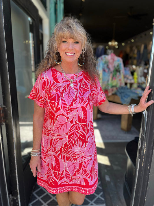 MOLLY BRACKEN RED BELIZE DRESS TL415EE