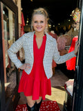 Charlie B White Tweed Moto Jacket