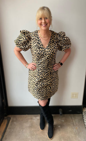 leopard mini dress