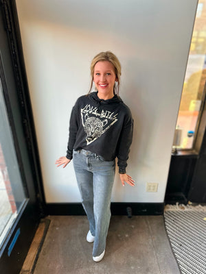 "love bites" cropped sweatshirt