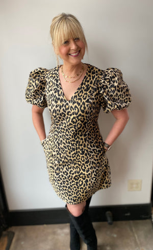 leopard mini dress